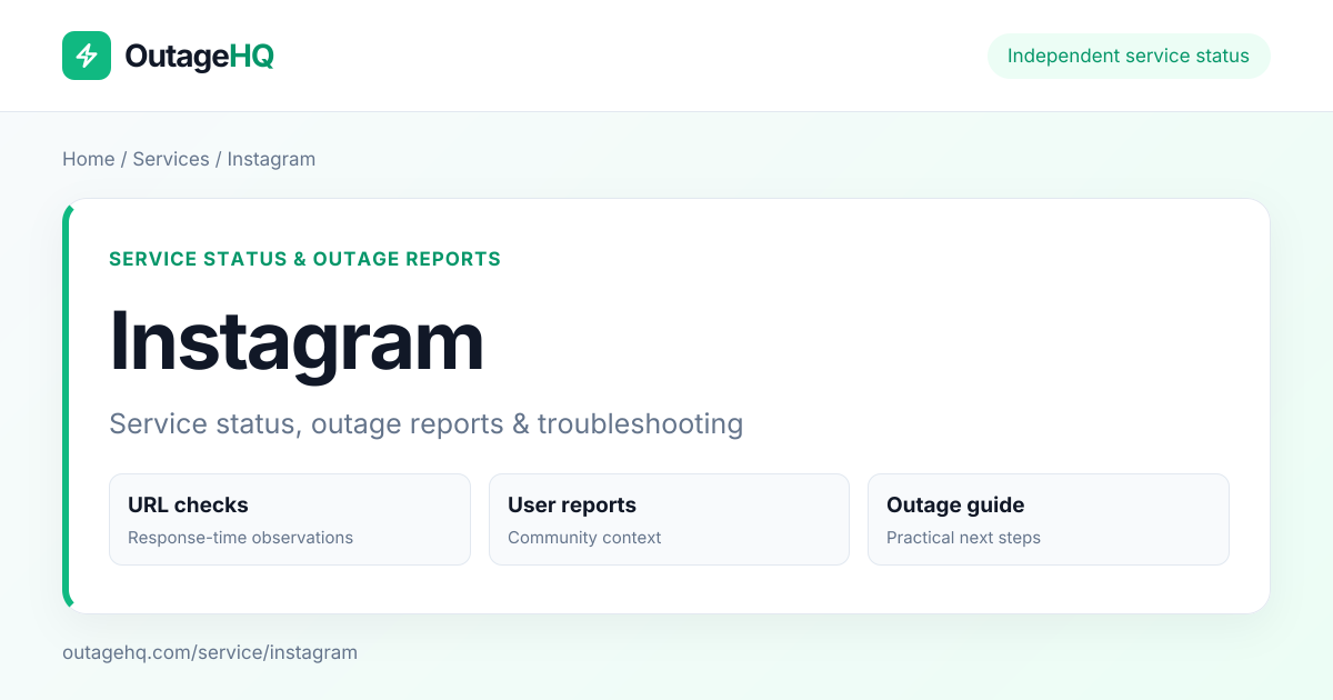 Is Instagram Down Right Now? Live Messages Status | OutageHQ